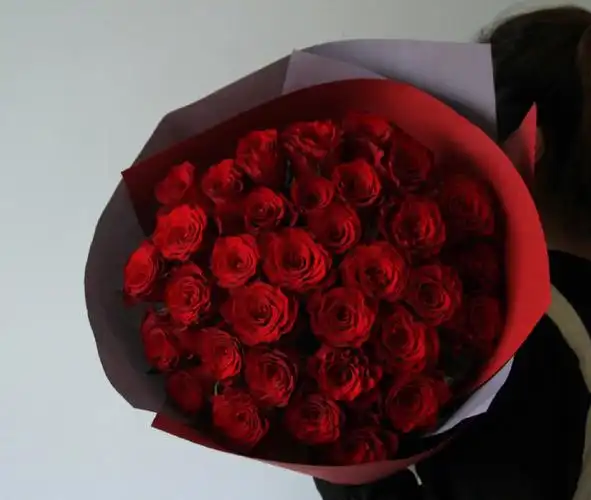 33朵红玫瑰花束