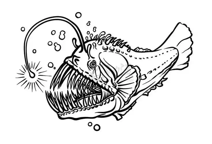 怪鱼如何画深海安康鱼画法教程