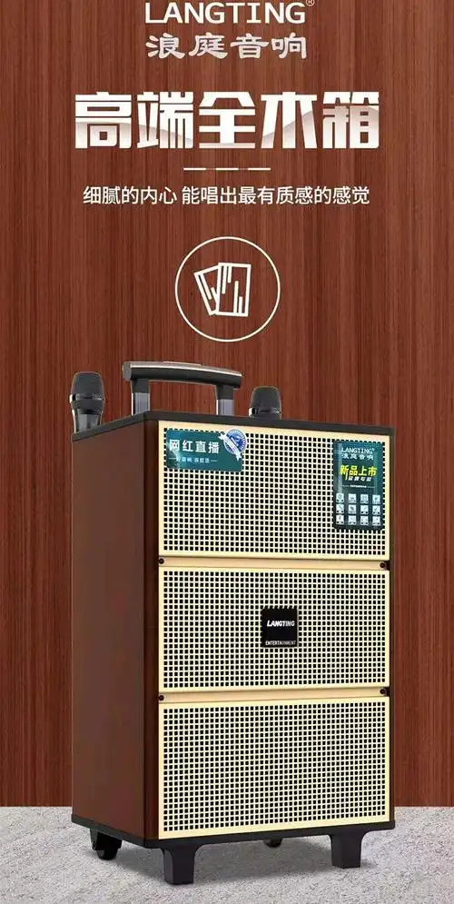 浪庭langting三分频声卡直播音箱大功率移动便携式蓝牙k歌跳舞舞台