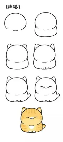 亲子简笔画|8种小猫咪,喵