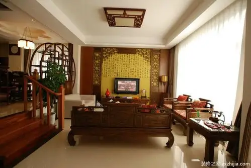 中式雅致复古风格客厅设计图片_装修之家装修效果图