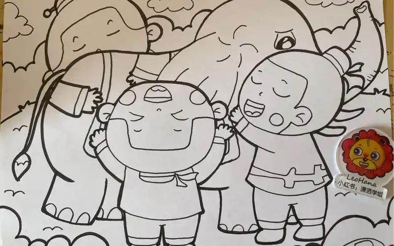 主题简笔画:《盲人摸象》_哔哩哔哩_bilibili