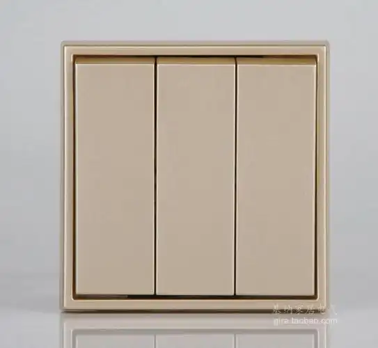 天基德国德尚系列三开三位自动复位开关面板弱电触发香槟金色4