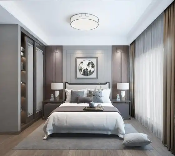 红杉树装修效果图180平5室2厅新中式方圆周正行于山水间