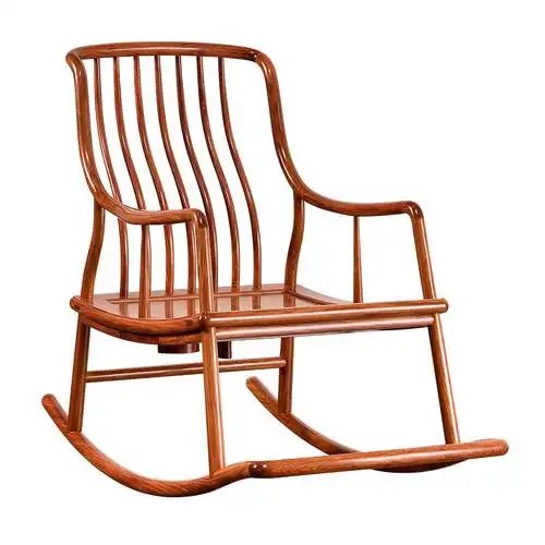 红木摇椅大果紫檀缅甸花梨逍遥椅休闲摇摇椅明式家用实木懒人躺椅