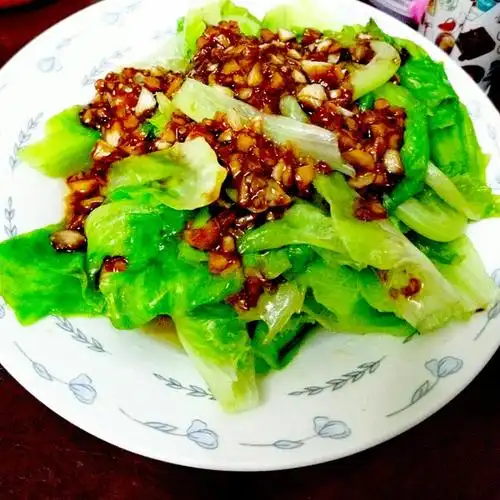 蒜蓉油淋生菜