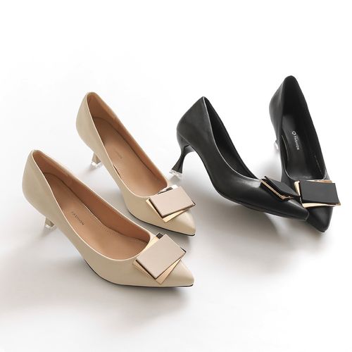 女装皮鞋中跟真皮