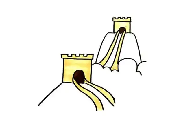 长城风景简笔画图片怎么画