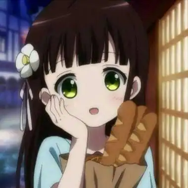 超萌卡通女孩吃糖头像