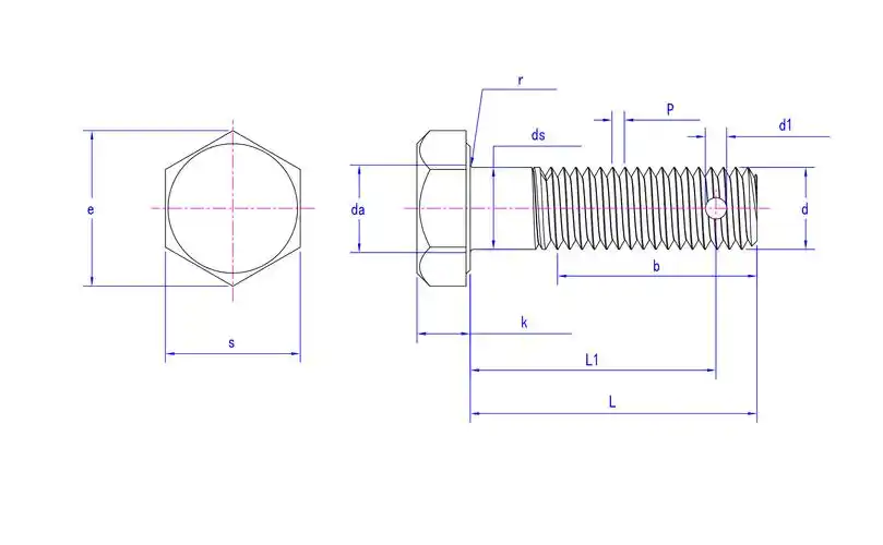 gbt3112013六角头螺杆带孔螺栓