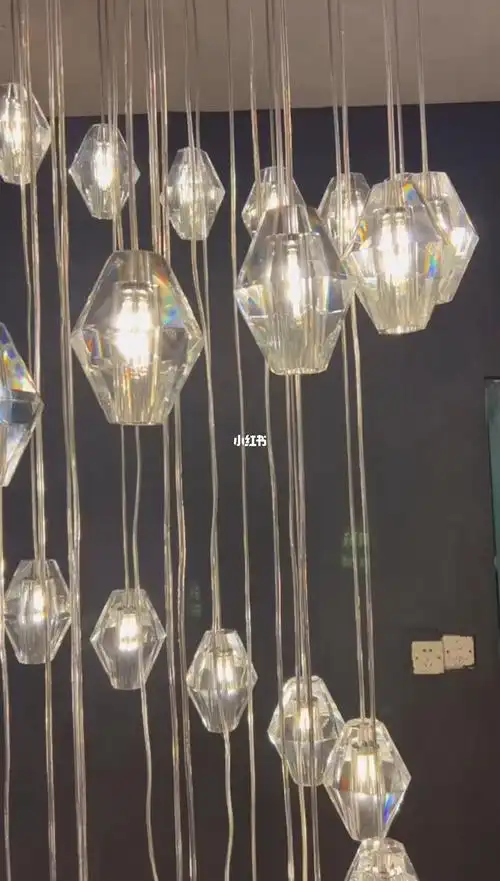 超美水晶楼梯灯