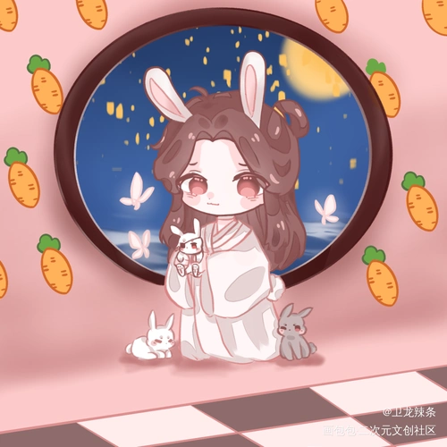 怜怜_天官赐福谢怜花城q版绘画作品