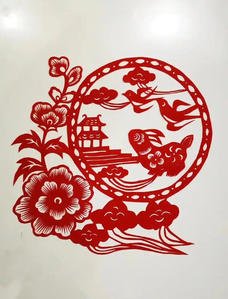 中秋节快乐跟着@岩松剪纸(12点10分直播教学) 学剪纸 - 抖音