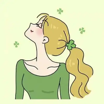 小挽手绘小清新绿色系女生头像想成为你一想就会嘴角上扬的小窃喜