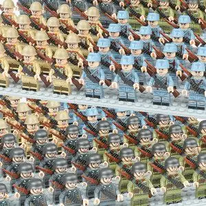 日本鬼子方阵日军国军乐高军事二战八路军打抗日战争人仔积木玩具