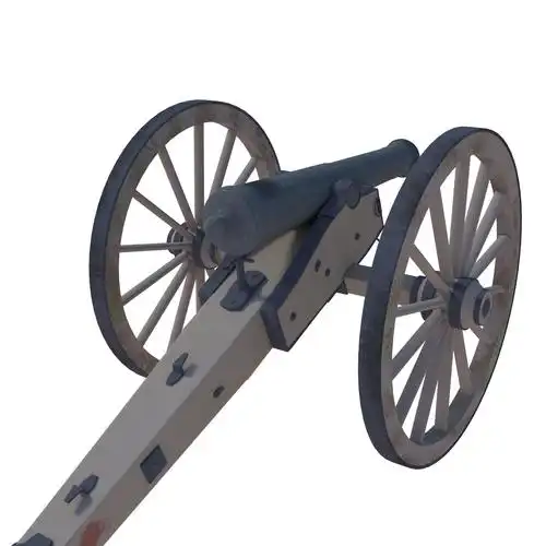12磅重的拿破仑内战大炮3d模型