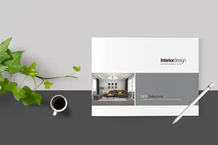 横版室内设计小册子目录画册模板minimalinteriorbrochure