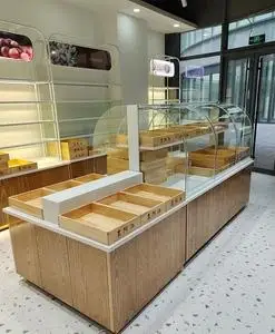 储藏炒货展示柜干果零食超市货架散称坚果店干货柜弧形中岛柜