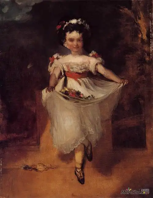 《带围裙的小女孩》埃德加·德加(edgar degas)高清作品欣赏_世界名画
