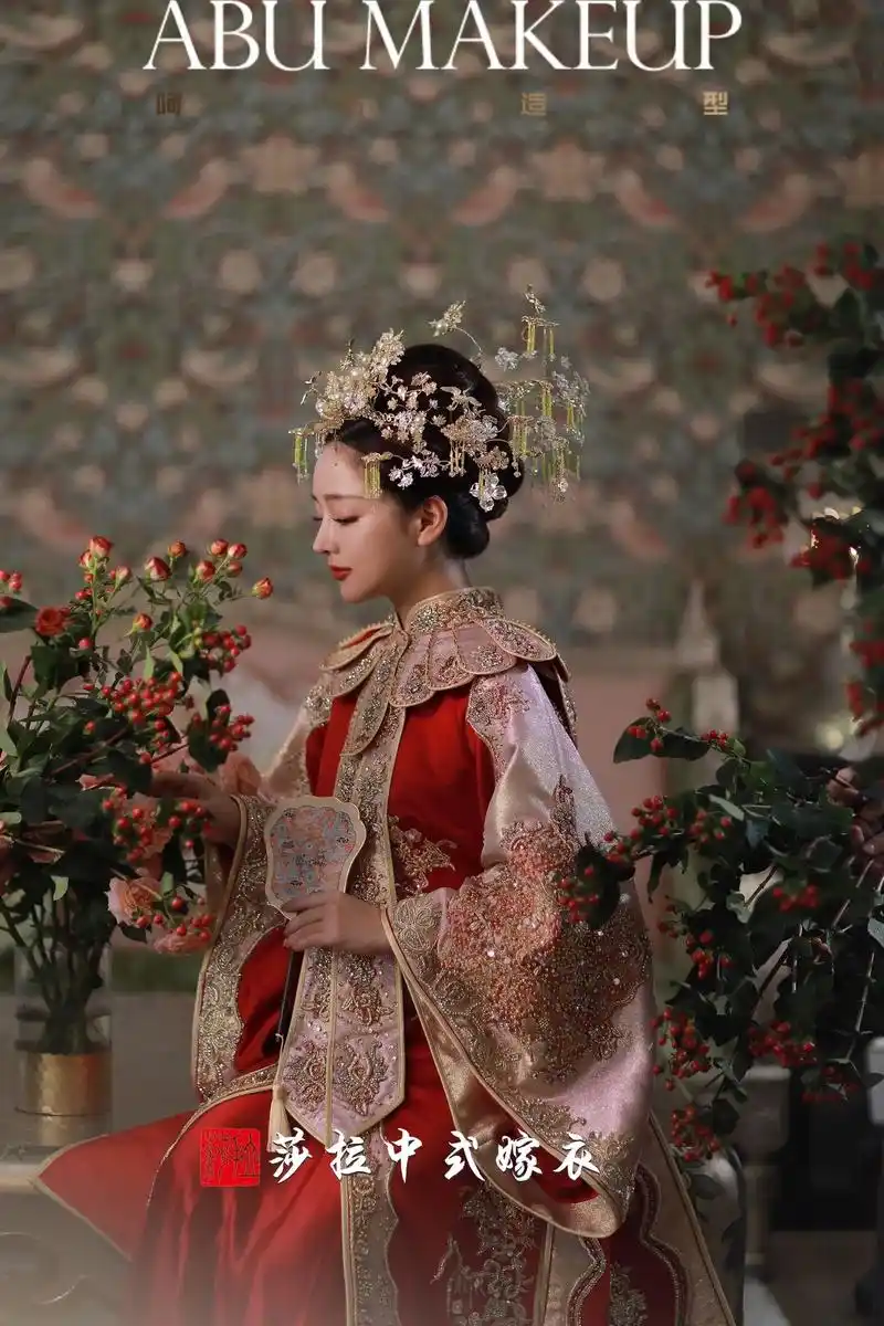 汉元素马来褂96中式婚礼之汉式婚礼出阁服.