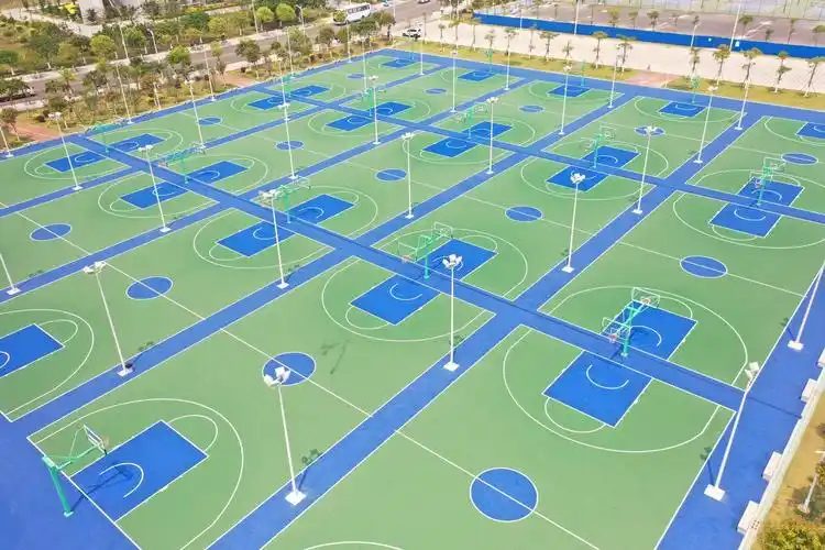 七大洲"新装"扮靓厦大篮球场,让隔壁的都羡慕去吧!-篮球场案例-广东七