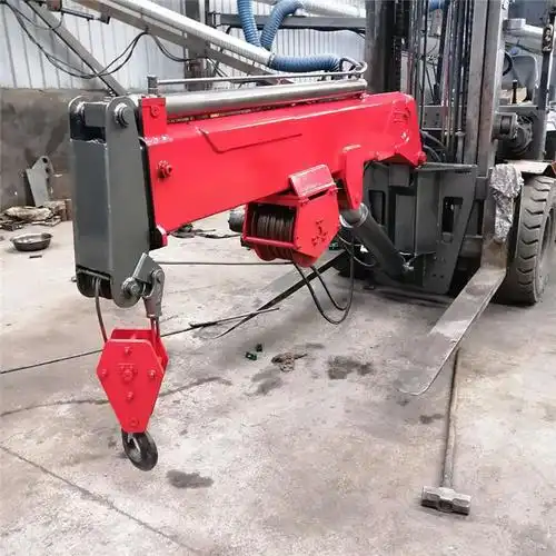 河北叉车液压伸缩臂3吨改装定制液压叉车吊船吊11米叉车飞臂吊