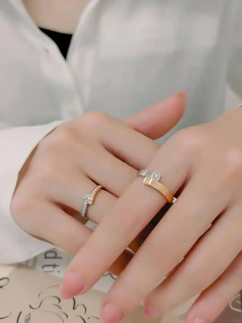 7515一款对戒「方寸之间」小众情侣对戒推荐.