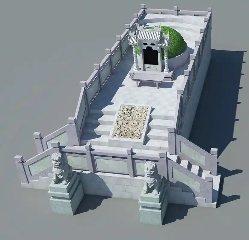 墓地坟墓家族陵园设计案例效果图.墓碑效果图 家族墓地 墓地  - 抖音