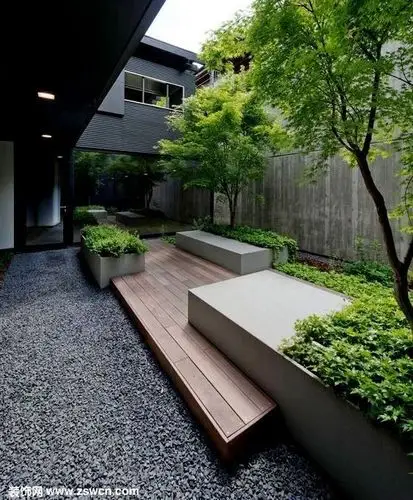 庭院 花园 庭园 中庭 现代 植栽 日式 - 景观设计 效果图 别墅花园