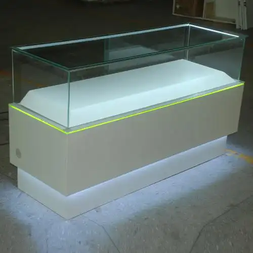 一利展柜1200600900白色烤漆8毫米钢化玻璃颜色可选jh