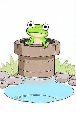 一只青蛙坐井观天成语故事ai插画一只青蛙坐井观天成语故事ai插画成语