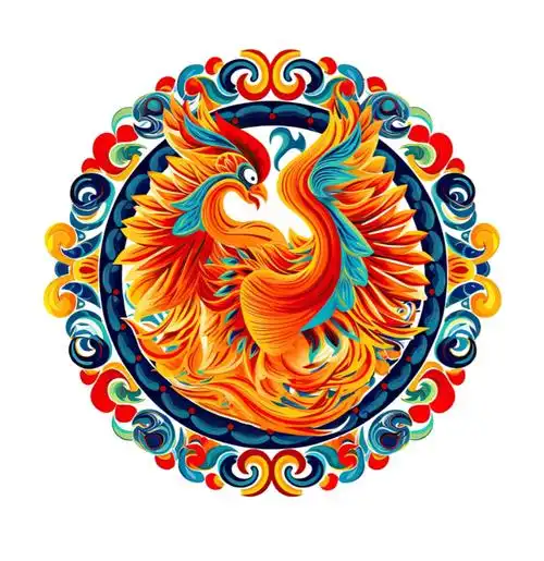 中式传统纹样图案-龙凤呈祥