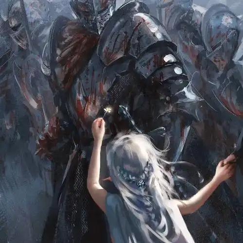 连着看98故事感不就来了嘛画师:wlop#头像分享  #插画师推荐  #鬼刀