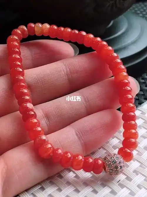 红翡算盘珠手串