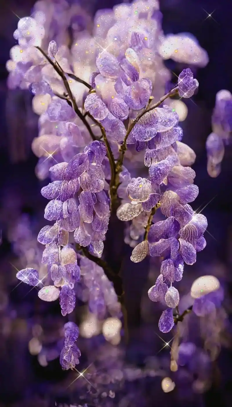 水晶紫藤花.这么美的水晶紫藤花,一定要分享艾特身边重要的人# - 抖音