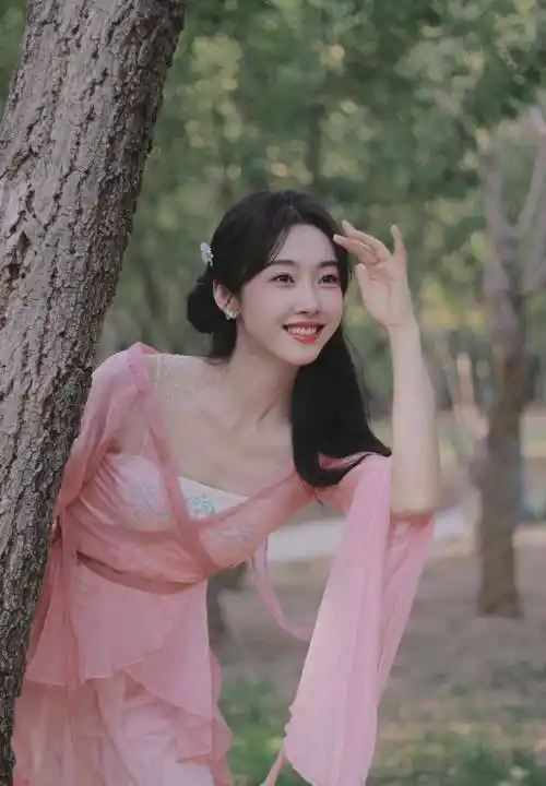 宣璐夏日美照,亚麻轻柔,甜美可爱_纱裙_粉色_时尚