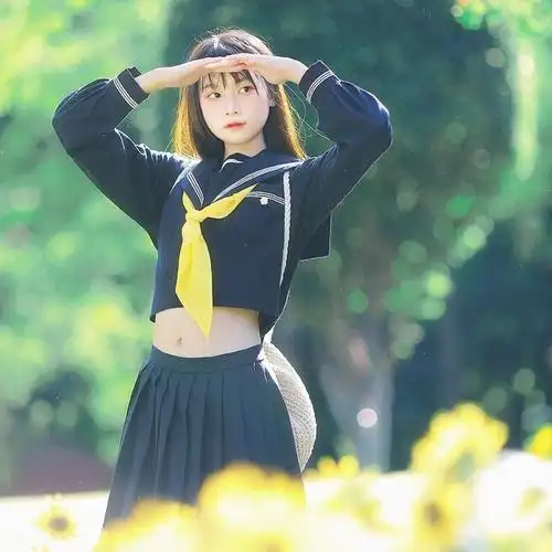 唯美漂亮的水手服美女头像,女生头像图片-回车桌面