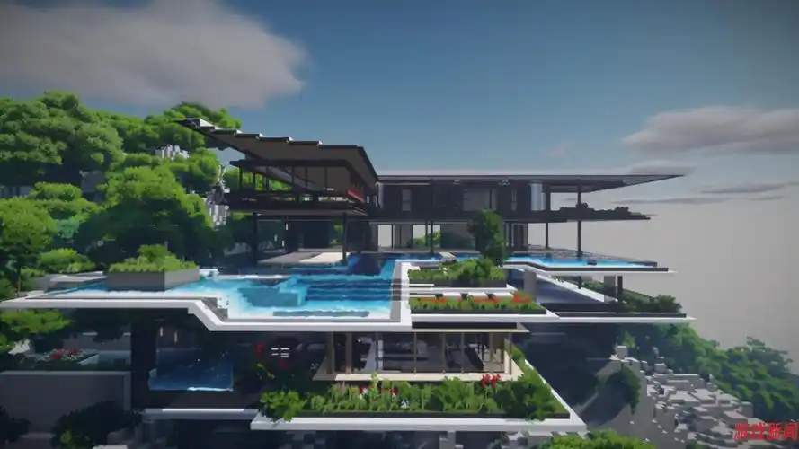 我的世界别墅设计图(我的世界别墅设计图 教程 步骤图片)  第6张