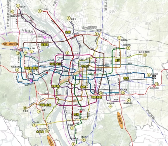 长沙地铁规划终极版本看看还有哪儿没地铁