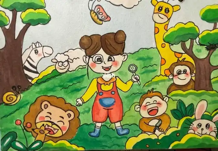 动物世界儿童画