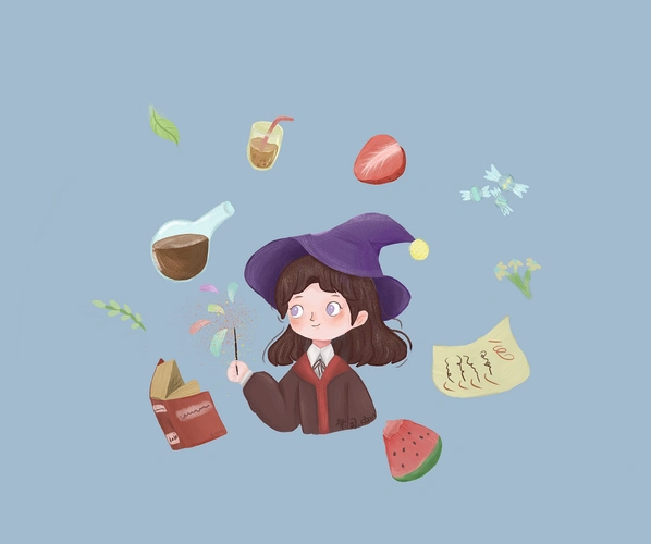 儿童插画 实习魔法师