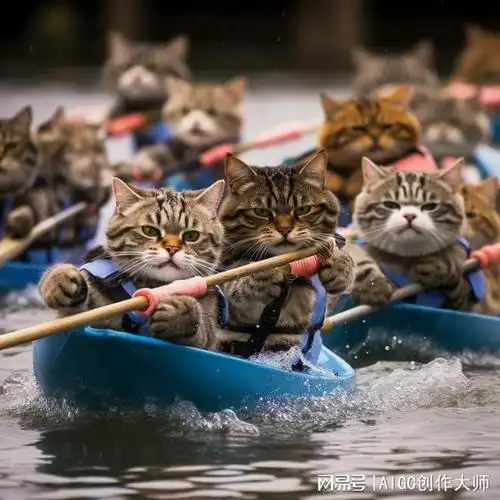 喵星人挥桨破浪,首次参加龙舟比赛引人瞩目|划船|鼓声|体育运动_网易