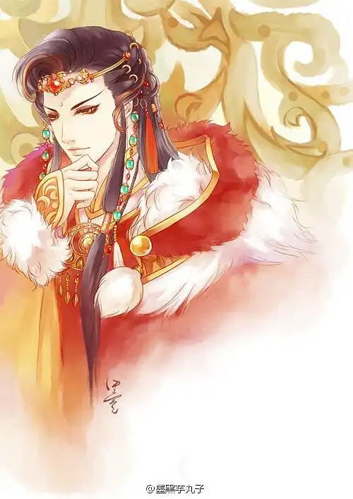 古风手绘插画墨青墨黑痴汉丸绘