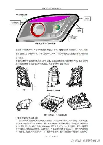 汽车前大灯灯壳注塑模设计