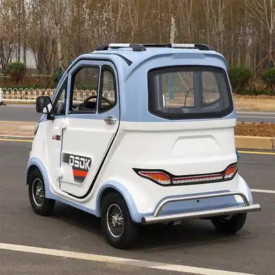 成人家用全封闭代步小型接送孩子电动汽车老年人带棚电瓶车电动四轮车