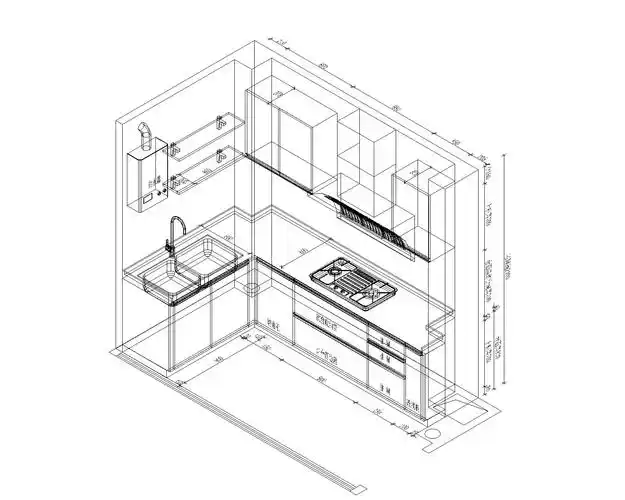 一套三维橱柜图纸