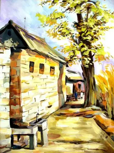 (艺美中心)分享:色彩水粉风景画欣赏