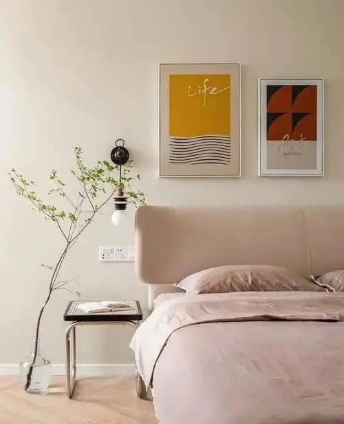 80㎡简约奶油:"去客厅化"设计,满墙书柜书香雅韵!