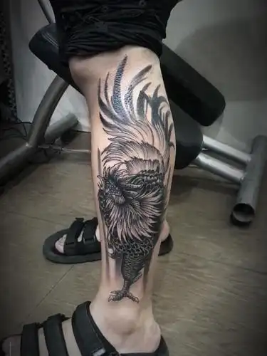 鸡_纹身图案手稿图片_杨轩的纹身作品集