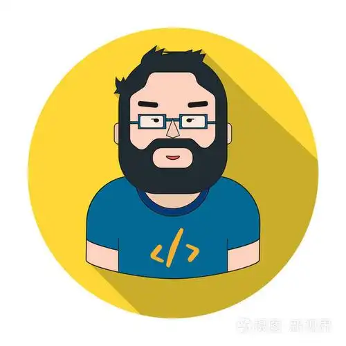 程序员在白色背景上孤立的平面样式的图标.